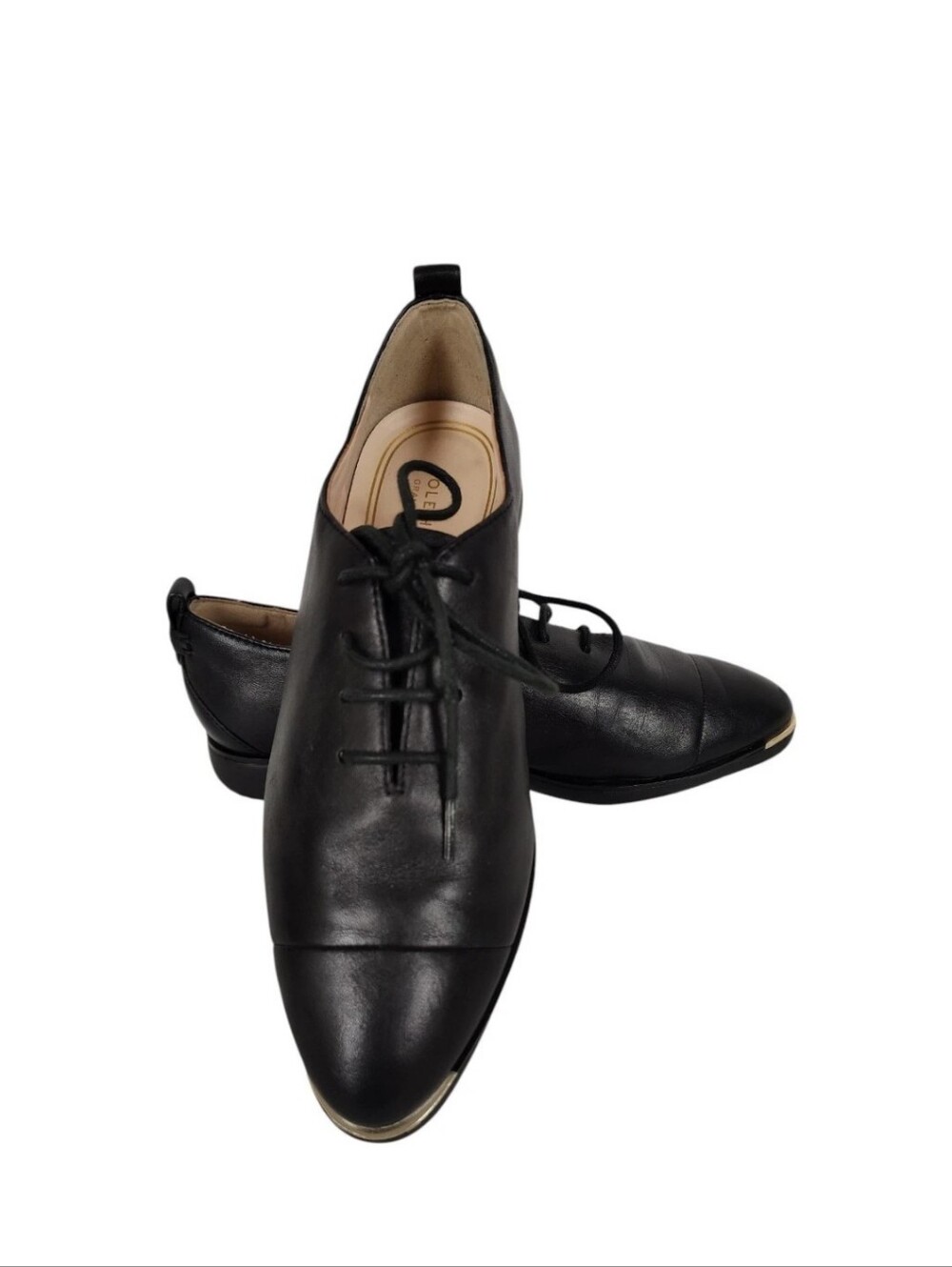 Cole Haan Womens Grand Ambition Black Leather Oxfords Size 6.5 Shoes